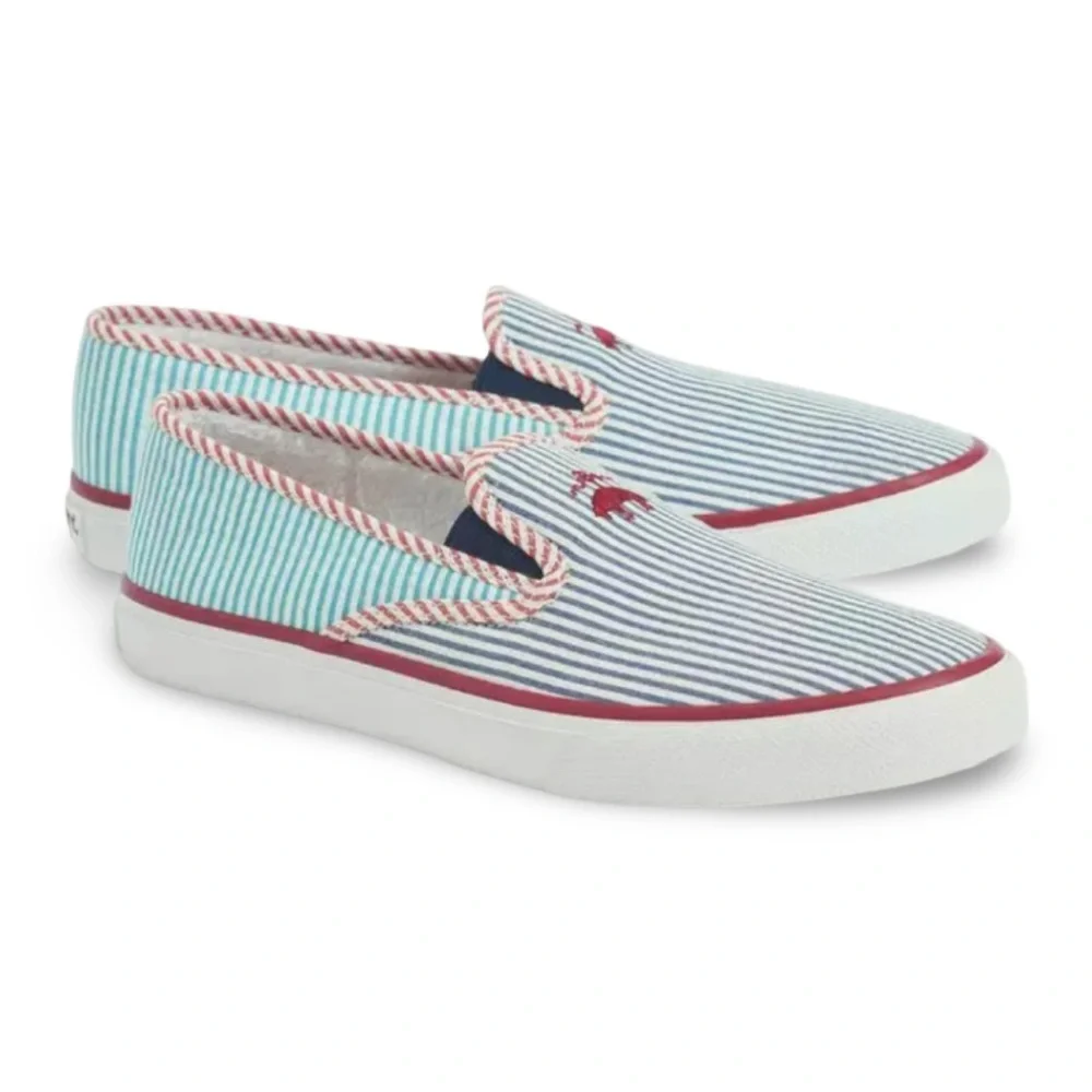 Sperry X Brooks Brothers “Seersucker” Slip On Boat Shoe - Picture 7 of 10